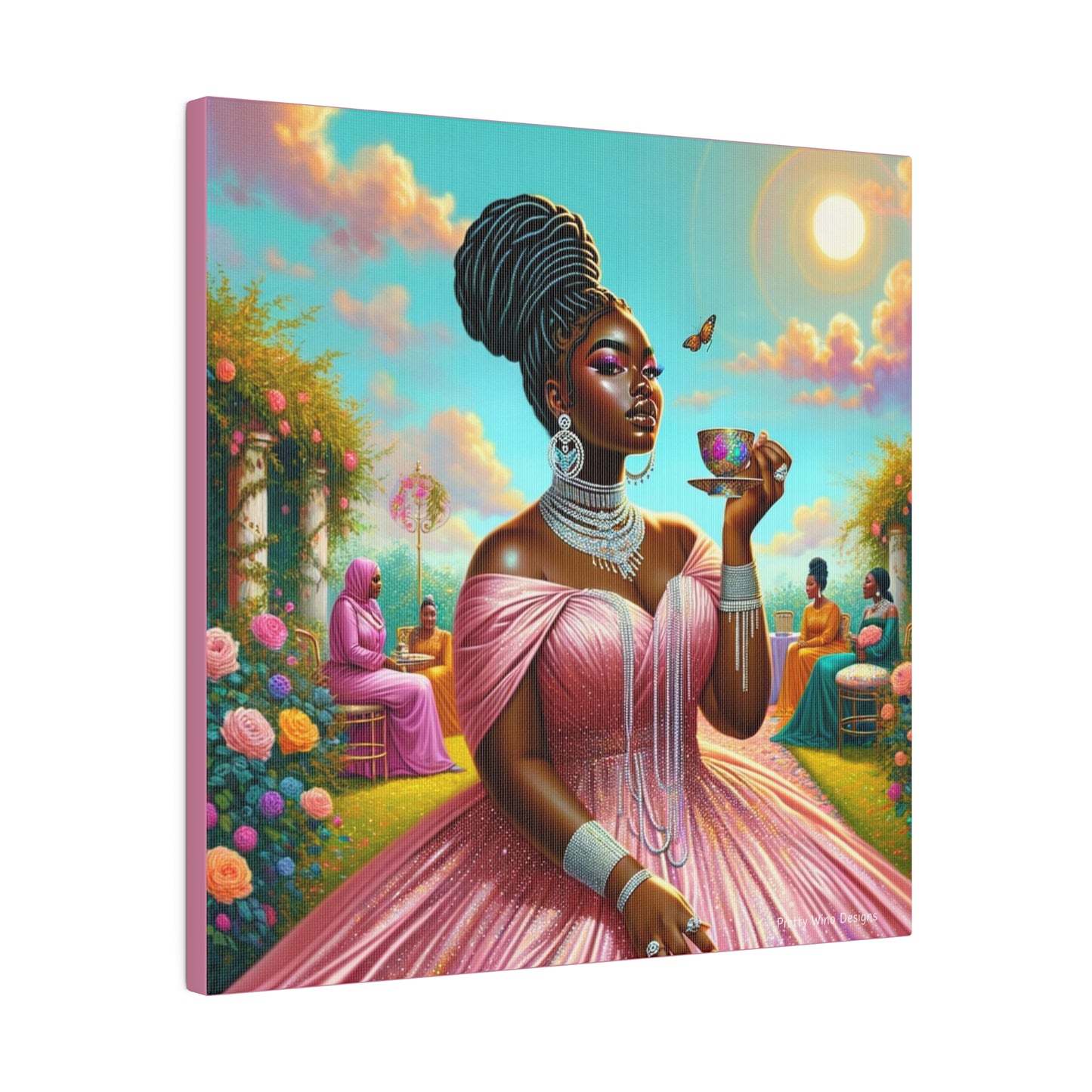 Garden Tea Party #3 Canvas Print