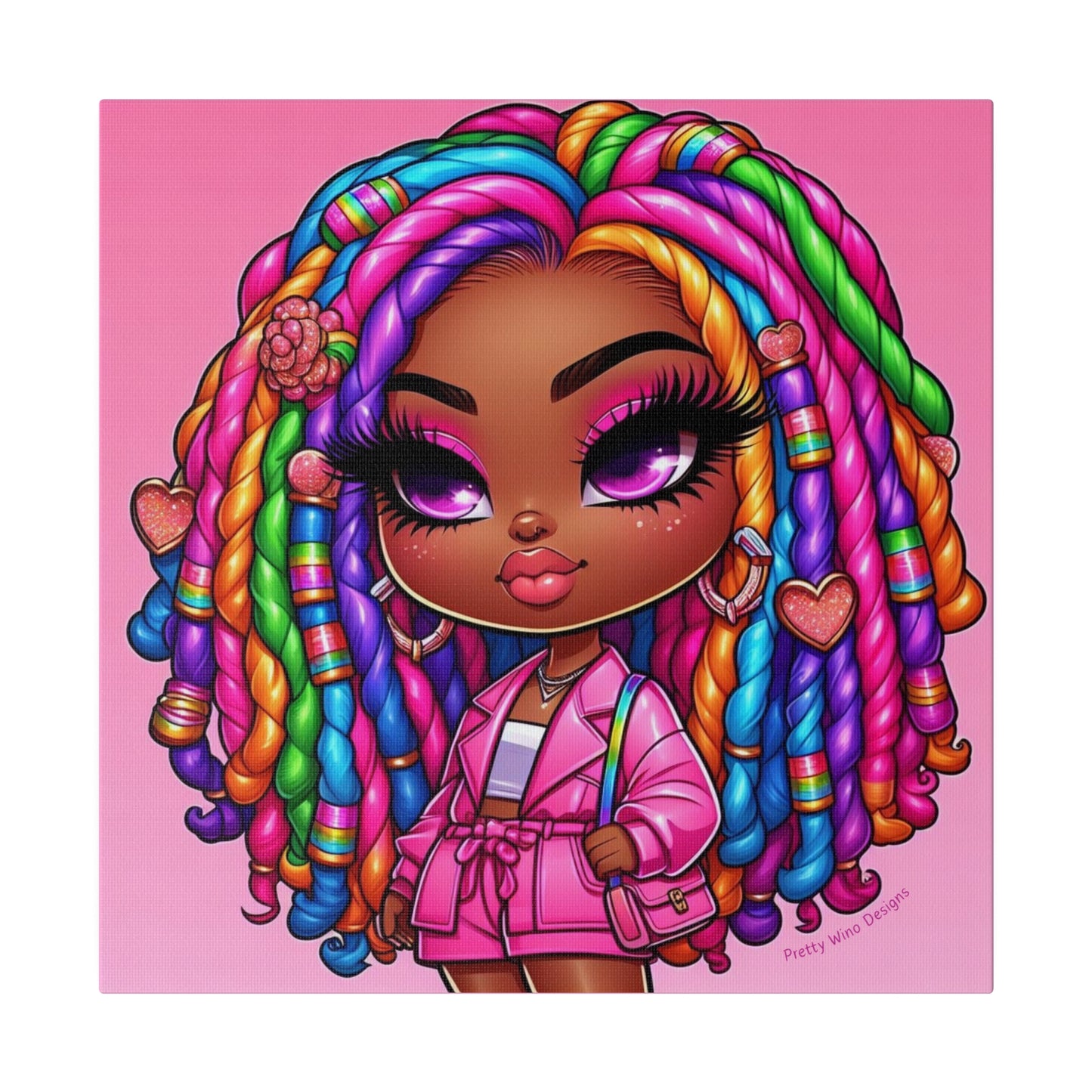 Lil' Rainbow Diva Canvas Print
