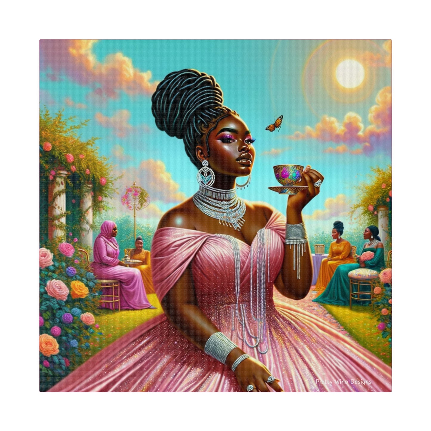 Garden Tea Party #3 Canvas Print