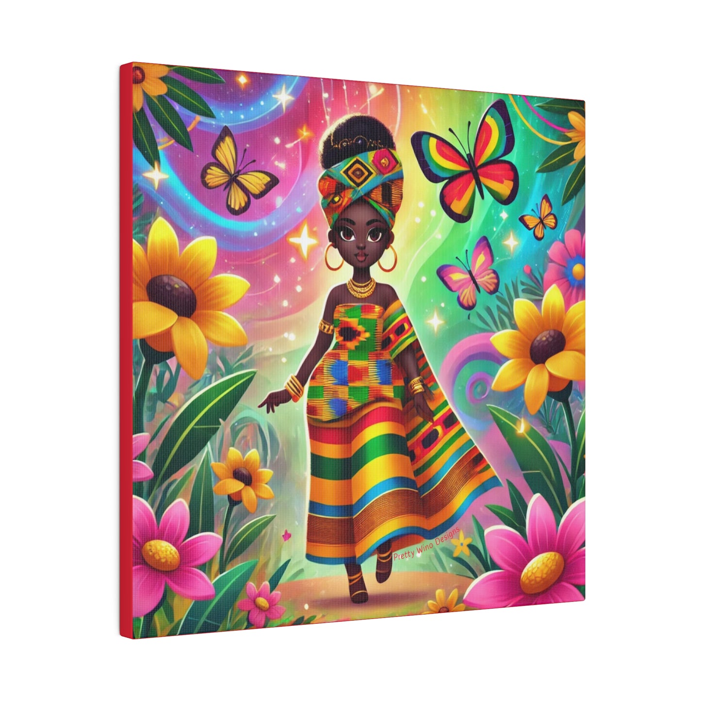 Kente Princess Canvas Print