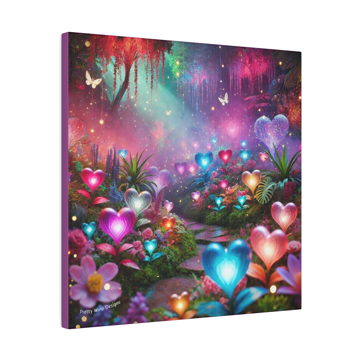 Enchanted Hearts Garden Canvas Print