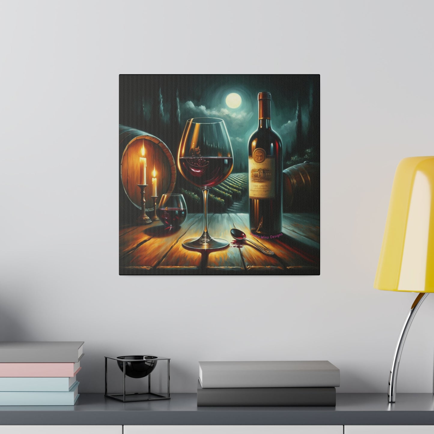 Moonlit Vineyard Canvas Print