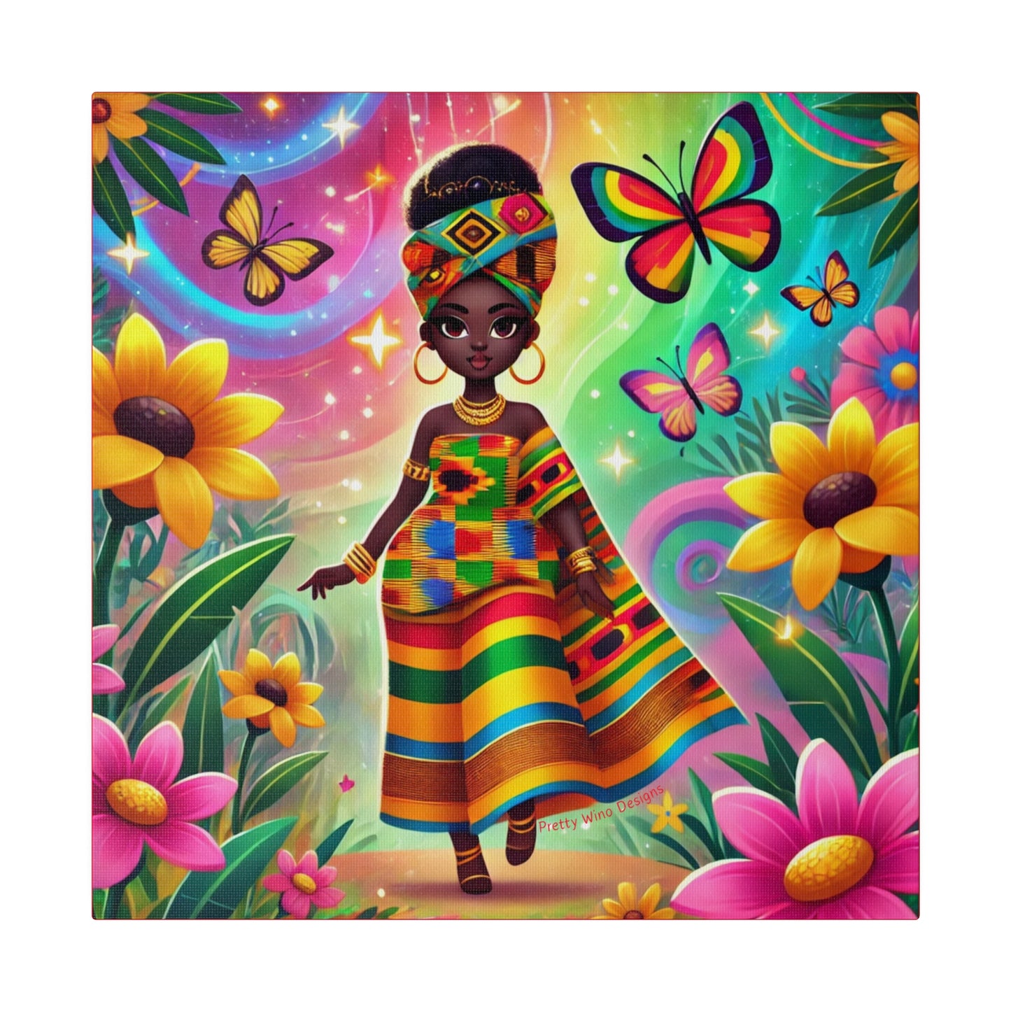 Kente Princess Canvas Print