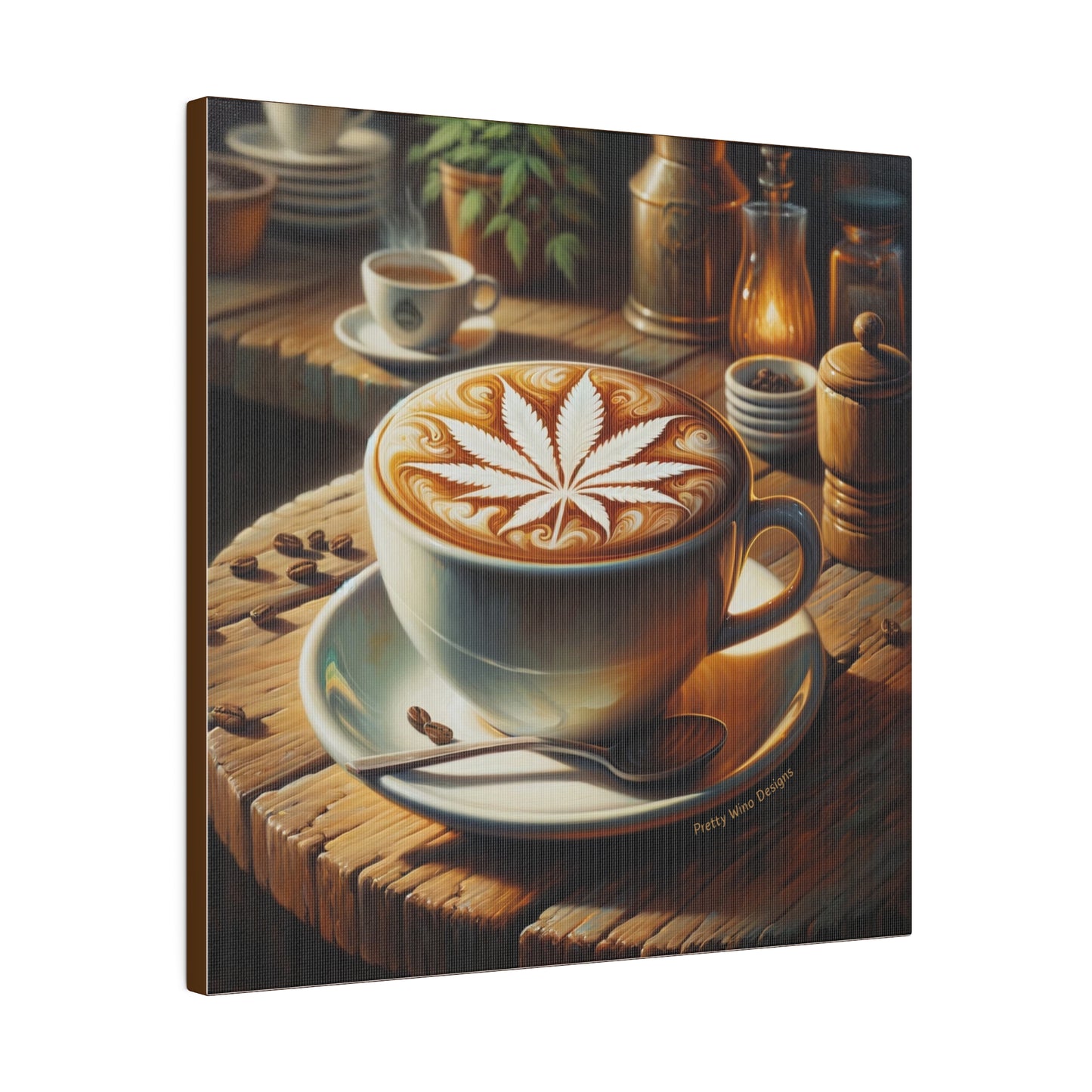 Canna Coffee Canvas Print