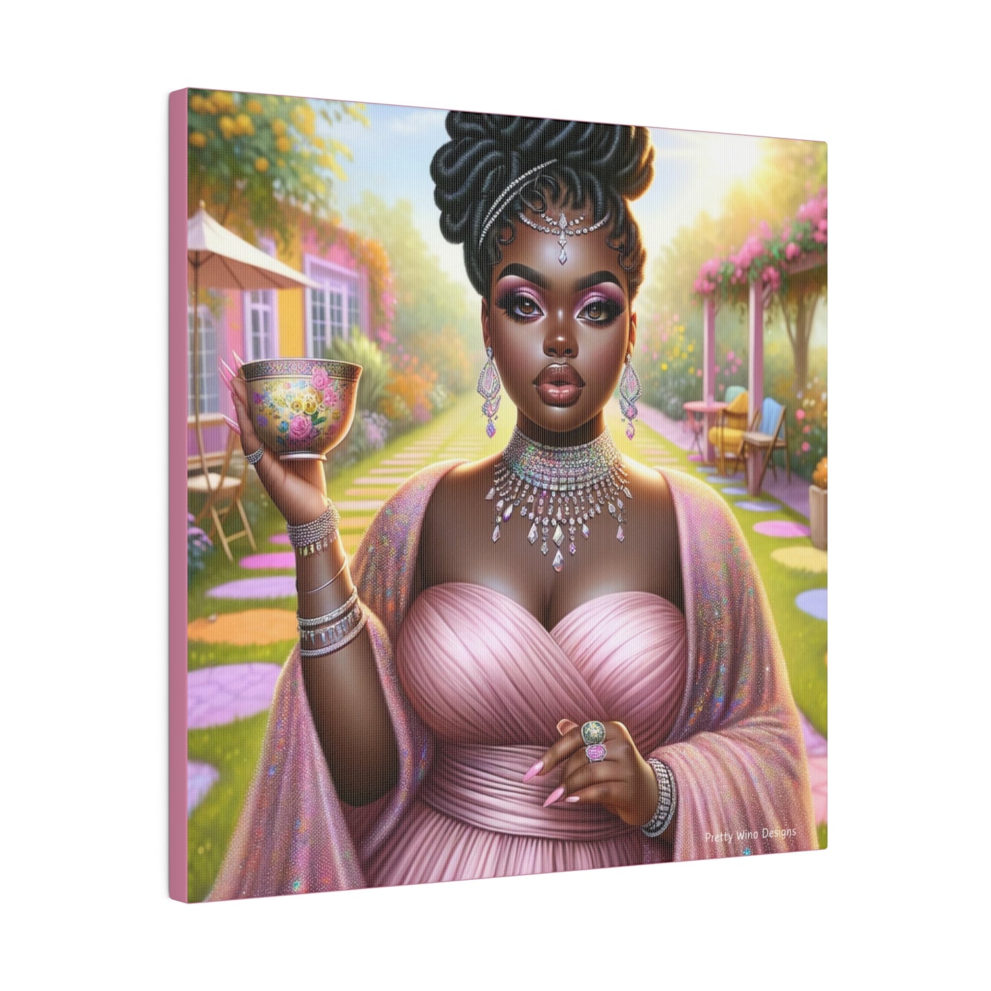 Garden Tea Party #1 Canvas Print