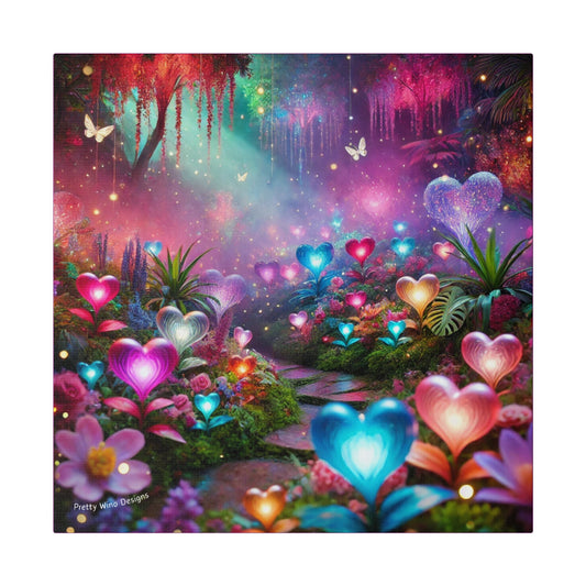 Enchanted Hearts Garden Canvas Print