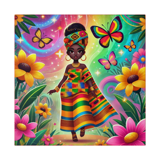 Kente Princess Canvas Print