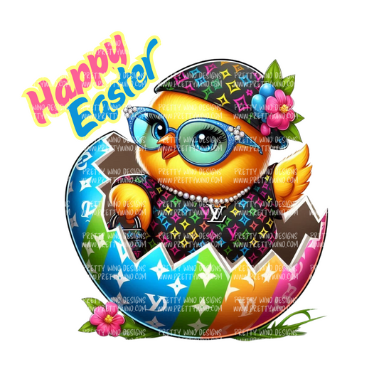 Happy Easter Chick PNG