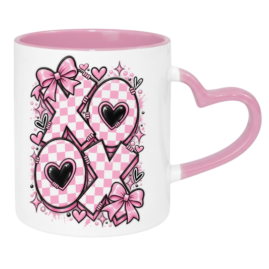XOXO Pink Gingham Valentine Mug