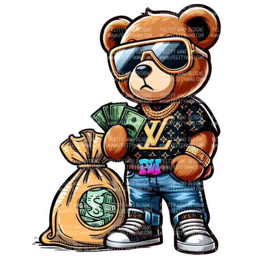 Designer Boss Bear PNG